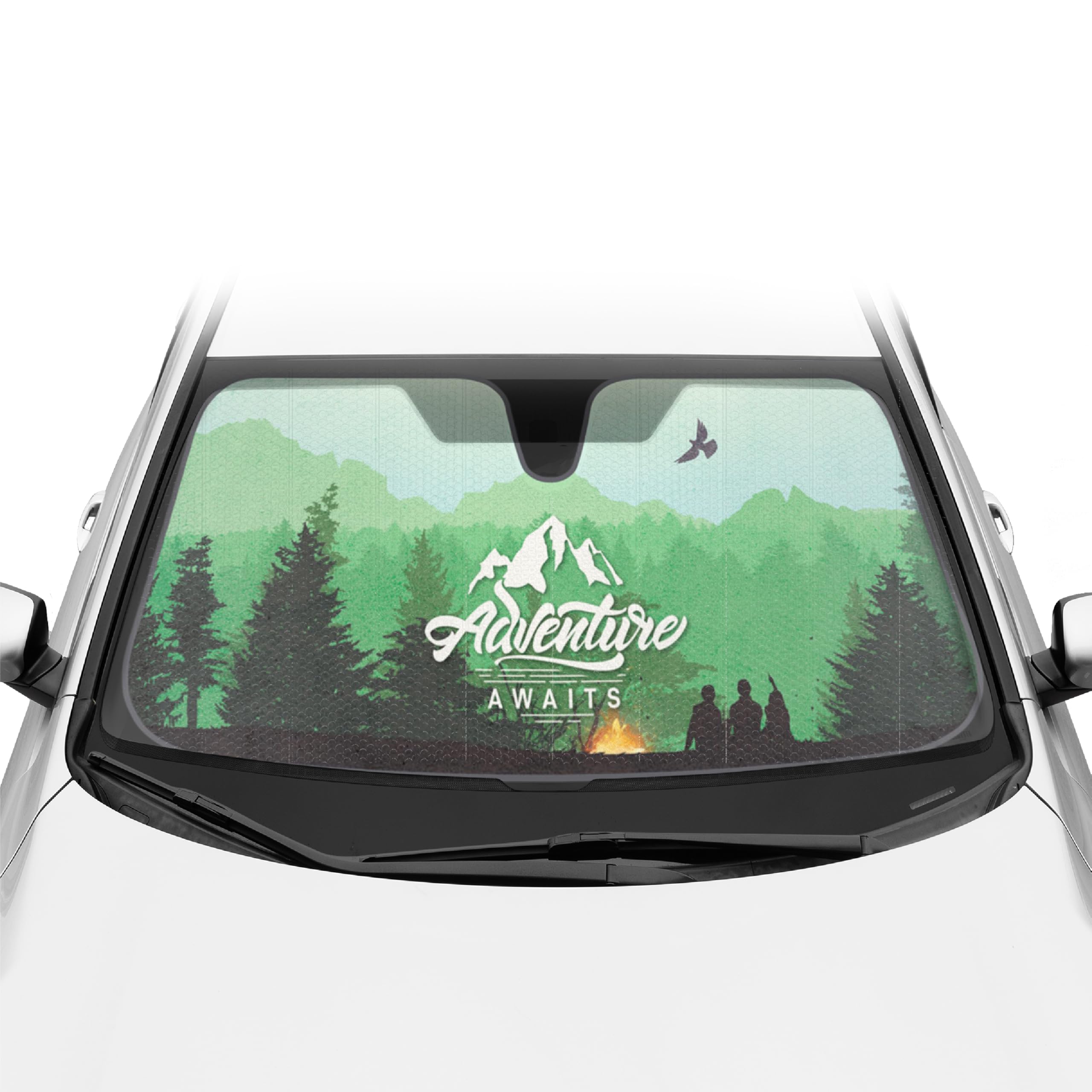 Amazon.com: BDK Adventure Awaits Front Windshield Sunshade
