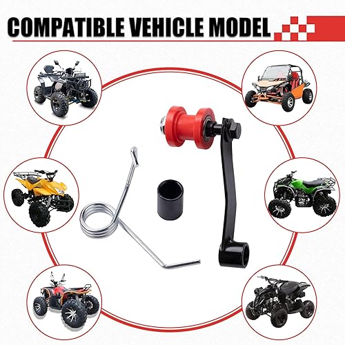 Miniatura 5 de Guía de rodillo tensor tensor de cadena apto para ATV Coolster Go Kart 4 Wheeler 110cc 125cc 150cc 200cc 250cc que utilizan cadenas 420 428 y 530