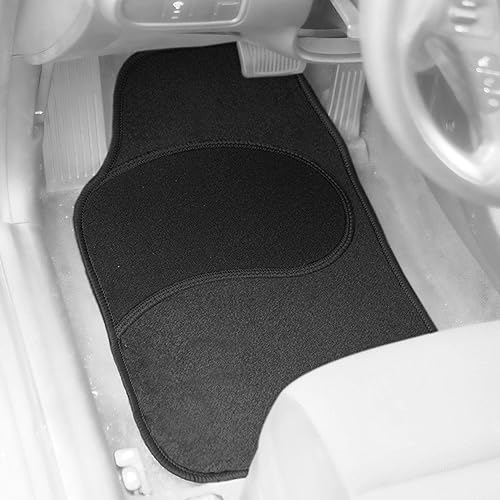 Miniatura 2 de FH Group Alfombrillas universales con costuras coloridas, para coches, cupés, SUV pequeños (negro) F13002