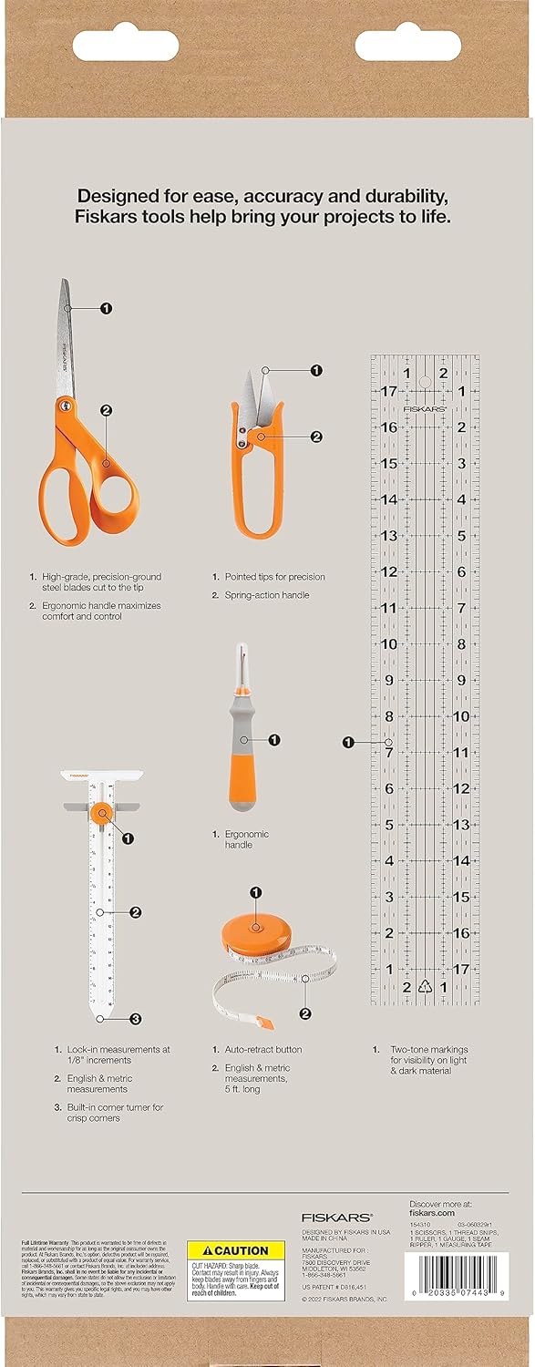 Fiskars&reg; ソーイング エッセンシャルセット (6ピース)