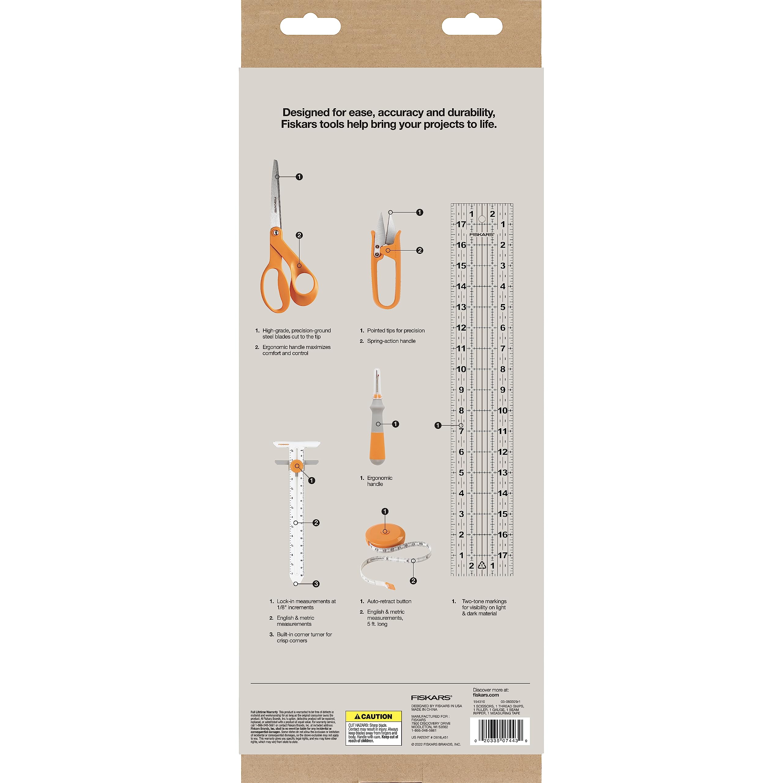 Fiskars® Nähutensilien-Set (6-teilig)
