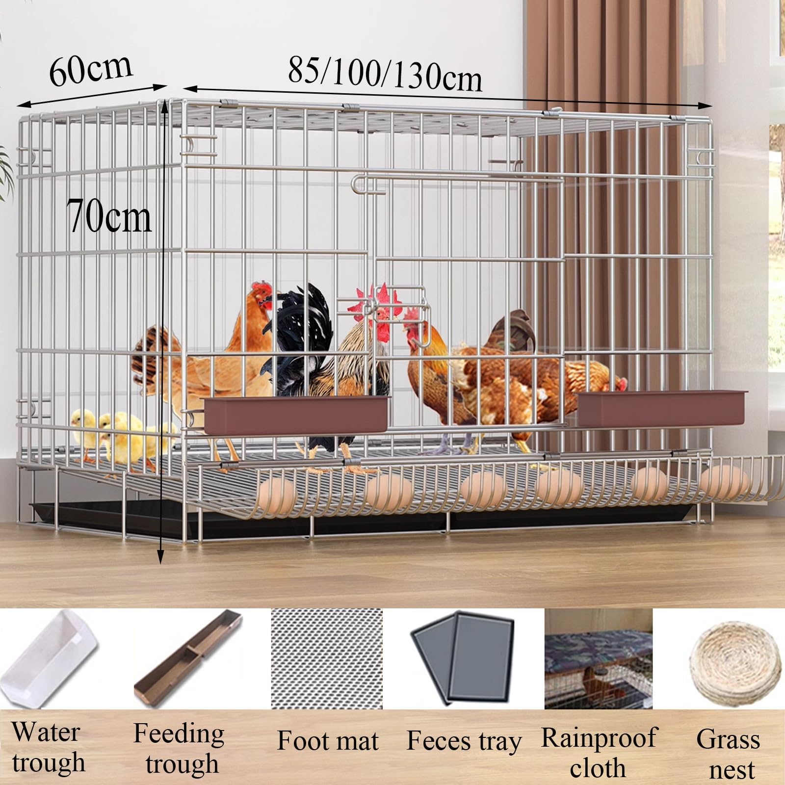 Amazon.co.jp: ニワトリ小屋 キット カバー付きで持ち運び可能 卵
