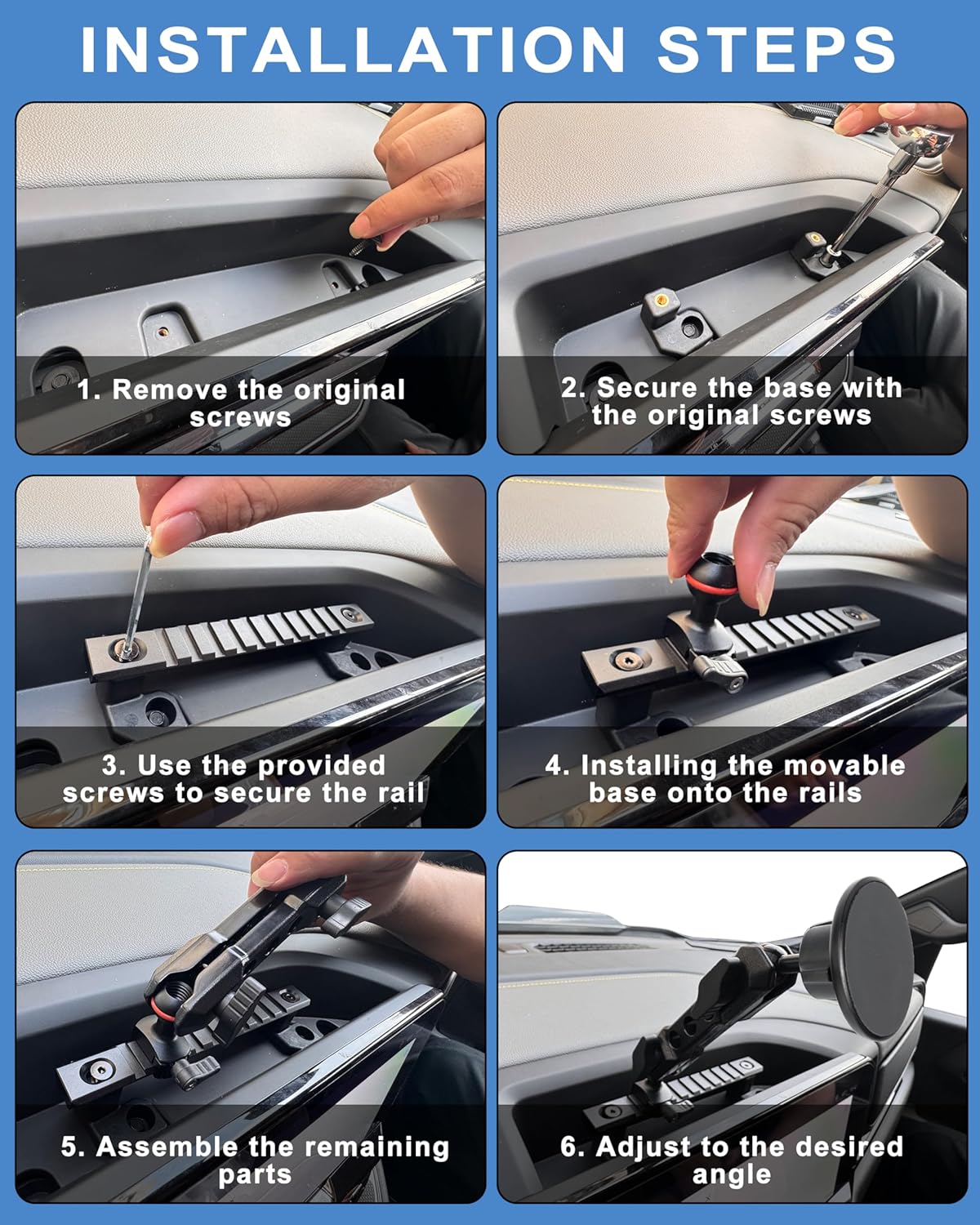 for 2022 2023 2024 2025 2026 Chevrolet Silverado & GMC Sierra Phone Mount, 2022+ Chevy Silverado 1500/2500/3500 Magsafe Phone Holder, Only fit 13.4" Touchscreen, 2025 Silverado & Sierra Accessories