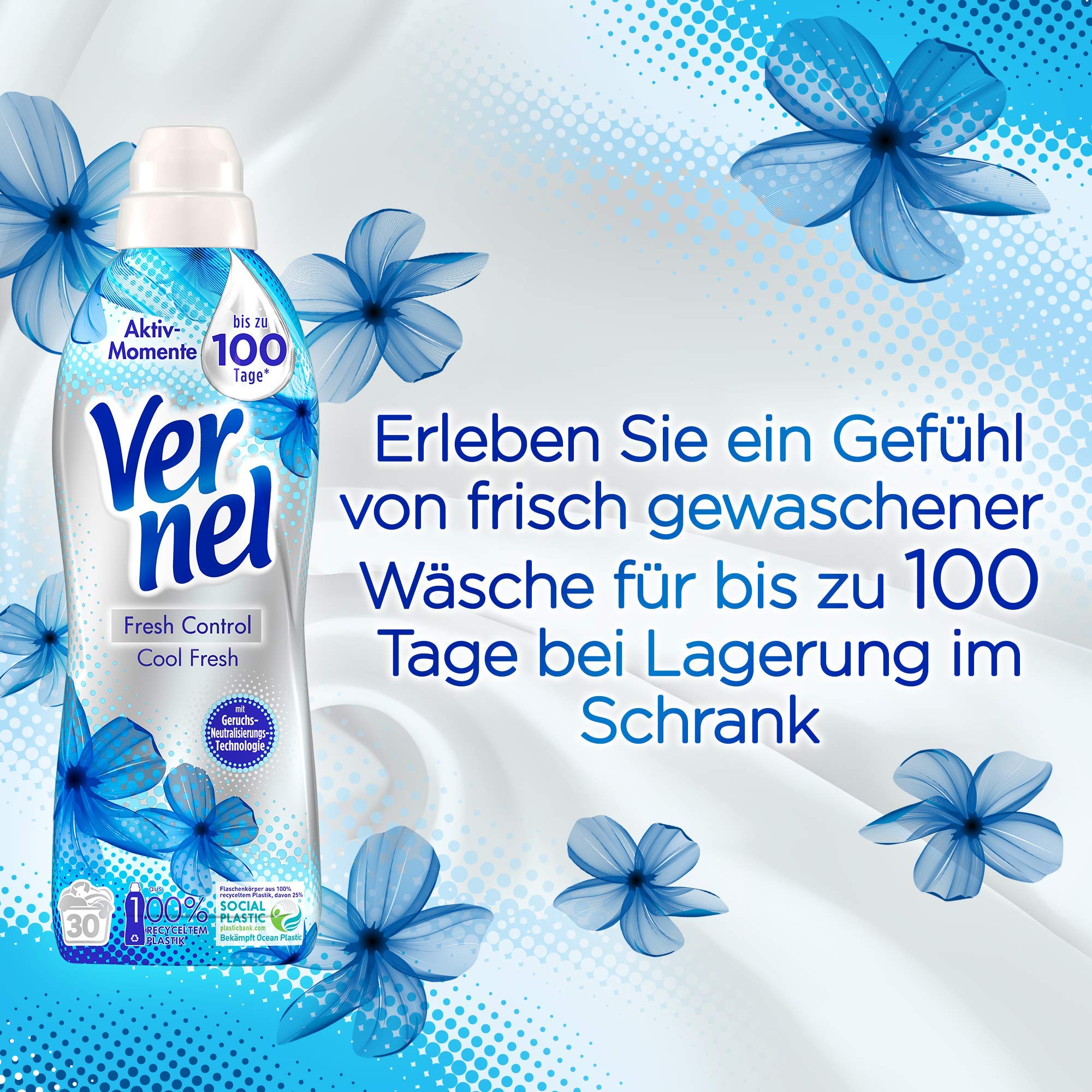 Vernel Ice Blue Ammorbidente concentrato 60 WL, confezione da 6 (6 x 60 lavaggi)