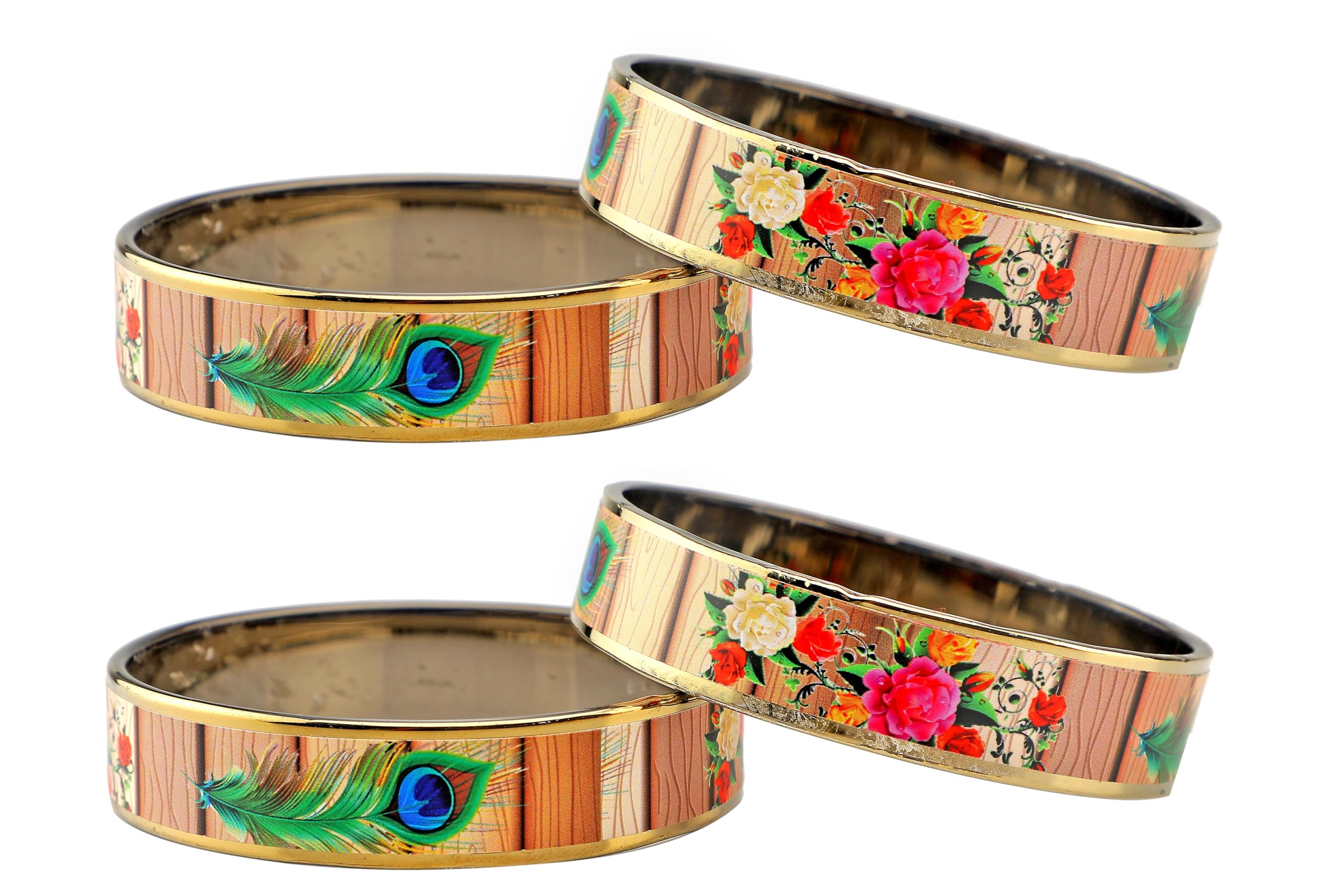 AABHAYA ARTS Glass Bangle Morpankh Mayur Kada Kangan Bracelet for Women & Krishna Theme, Pack of 4 Kada, Exquisite Krishna Theme Glass Bangle for Girls/Women (2-4 Small) (B0CT8XJJGP) Amazon Price History, Amazon Price Tracker