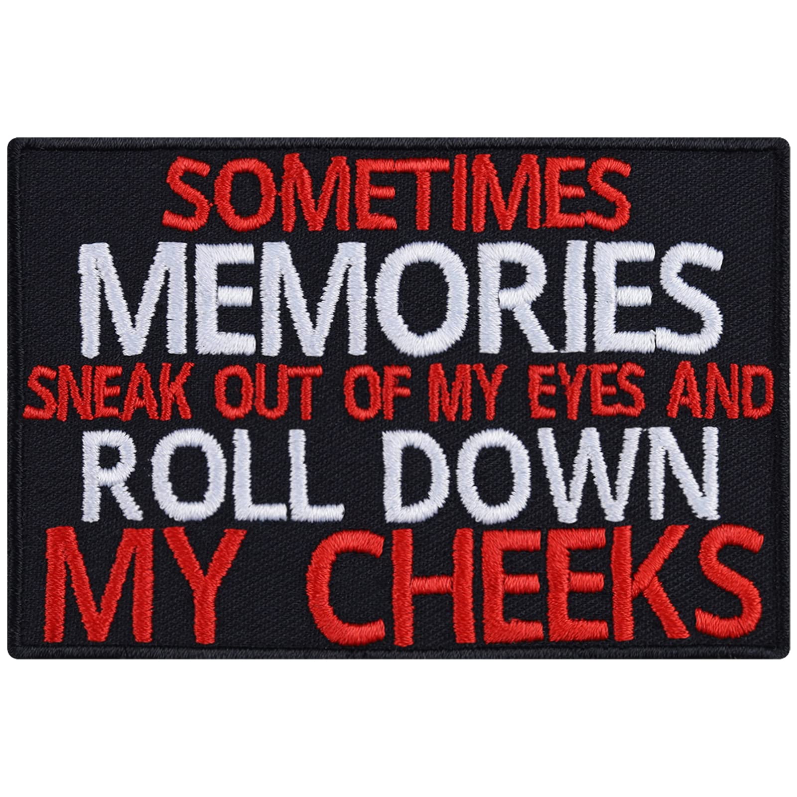 Écusson thermocollant sentimental 90x60mm citation pour veste