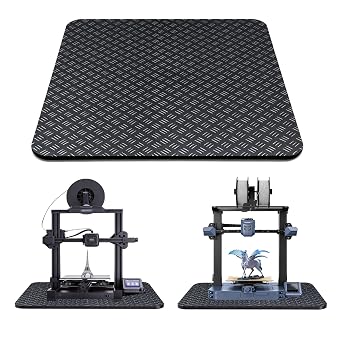 3D Printer Mat 23.6x23.6, High-Rebound Silicone Anti Vibration Pad, Non-Slip Damping Mat for 3D Printer/CNC/Laser Engraver, Noise Reduction, Stop Drifting, Fits Most Vibration Machines