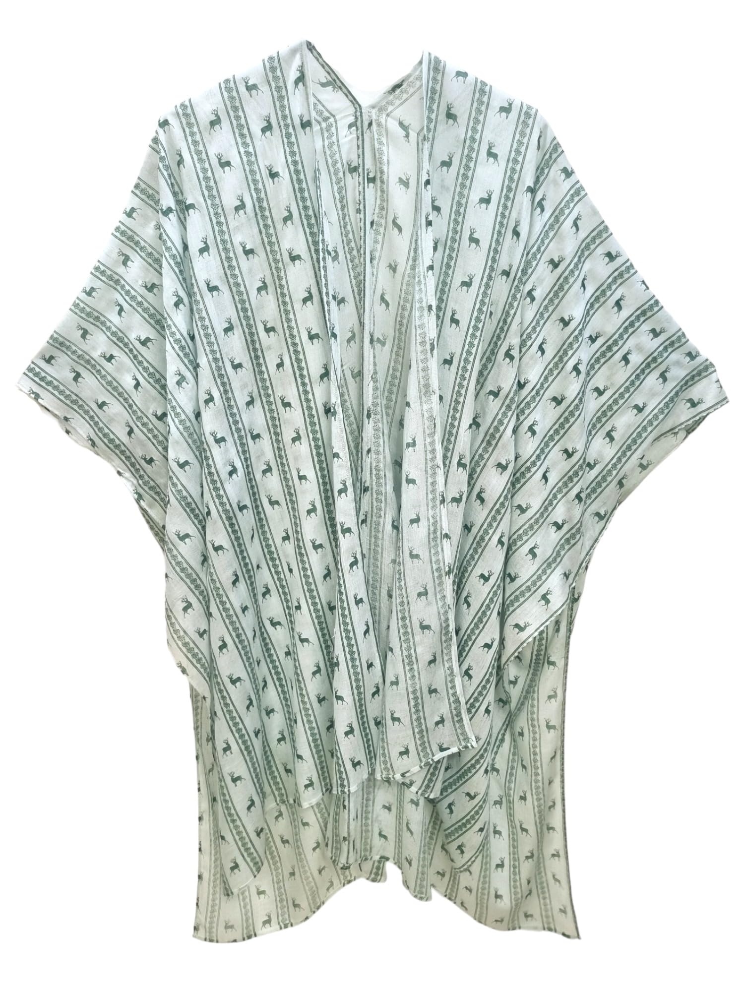 Elu ♥ Traje de baño de playa para mujer, kimono cárdigan casual con estampado floral bohemio