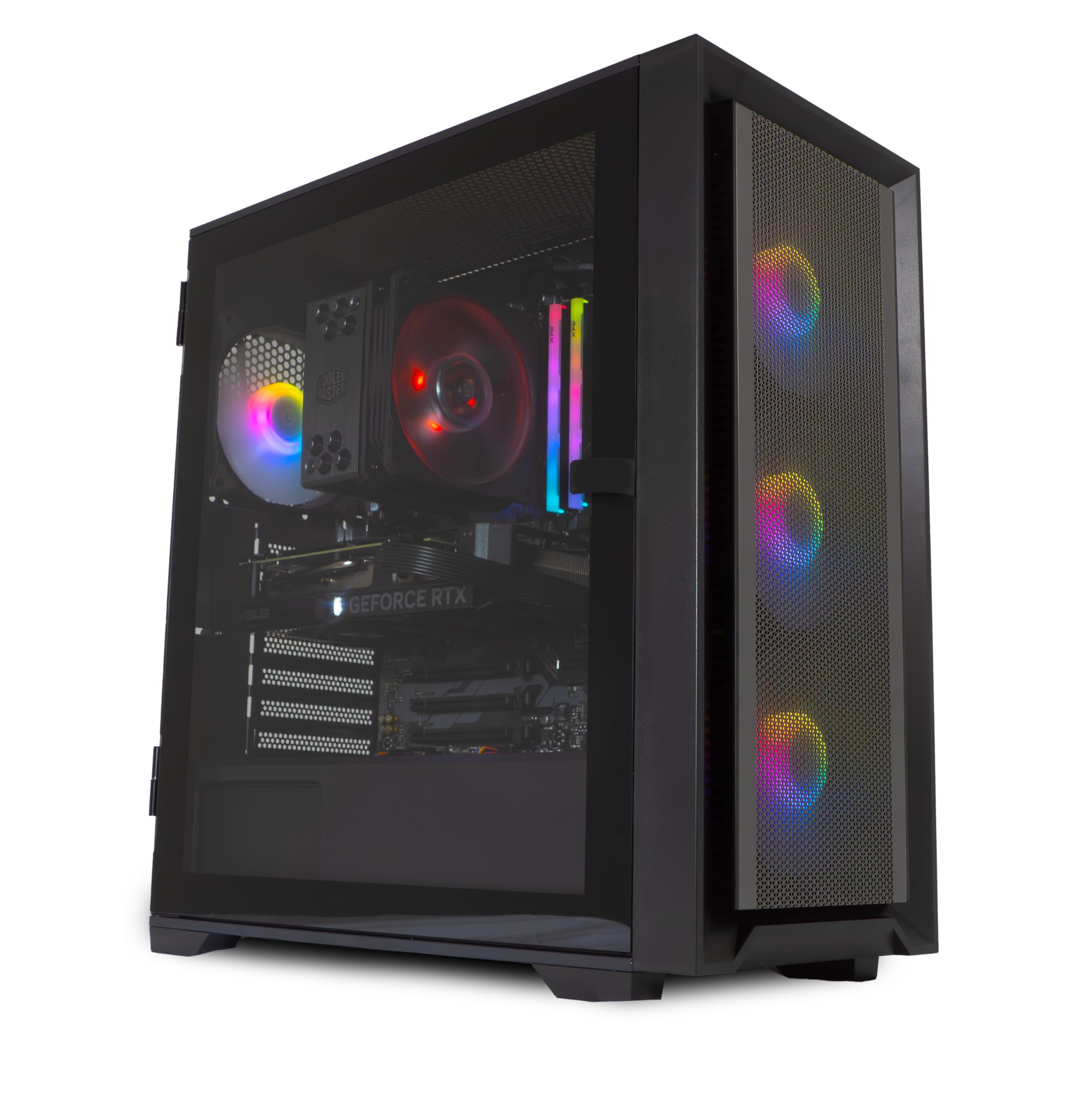 ionz Gaming PC - Desktop Computer, Ryzen 7 5800X, NVIDIA RTX 5060 Ti, 16GB RAM, 120mm AIO Liquid Cooler, 1TB NVMe SSD, 600W 80+ PSU, WiFi, Windows 11, Apex Black — view 6