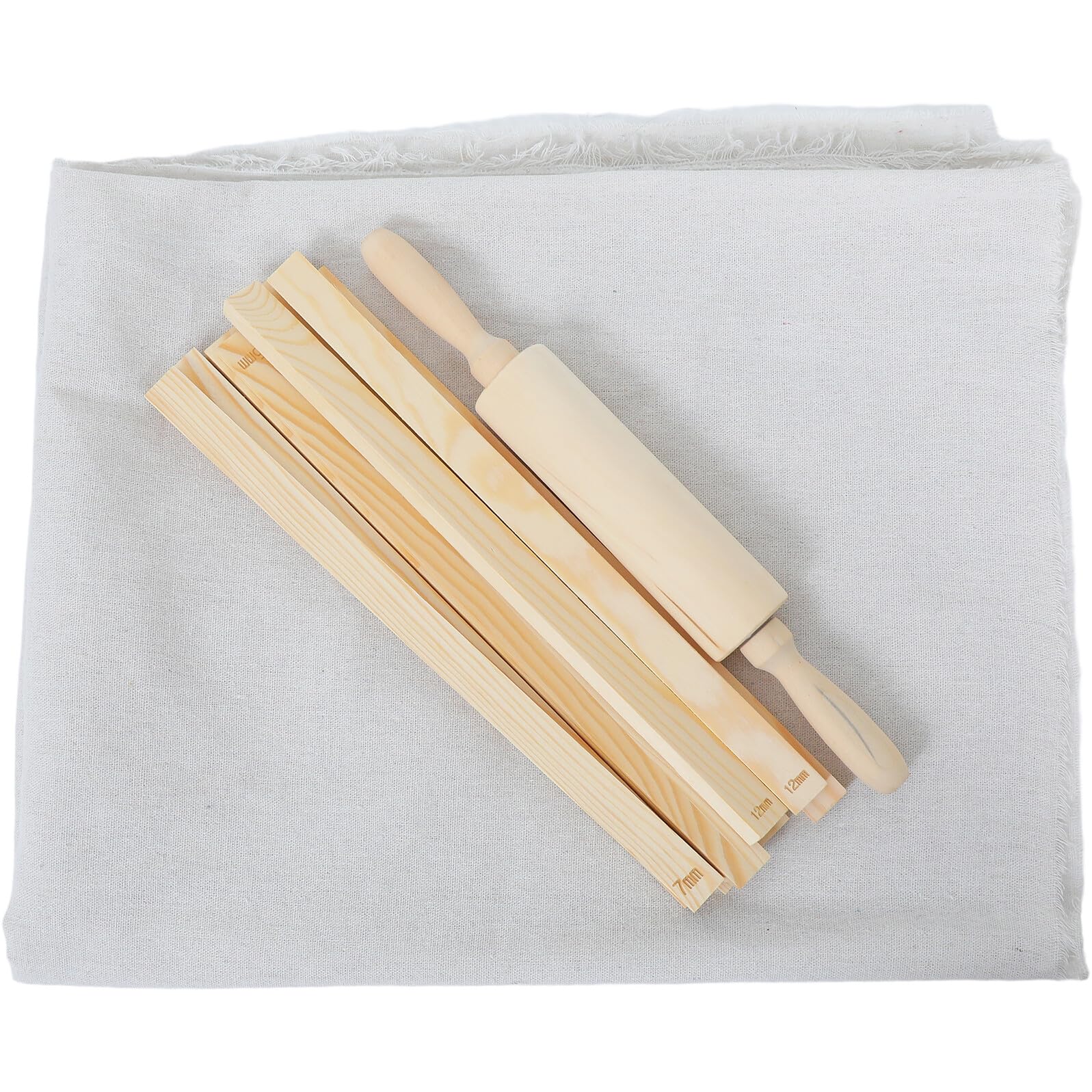 DOITOOL 12 Piezas Herramientas para Arcilla de Cerámica Guías para Rodillos de Cerámica Varillas para Modelar Arcilla Kit de Herramientas y Suministros
