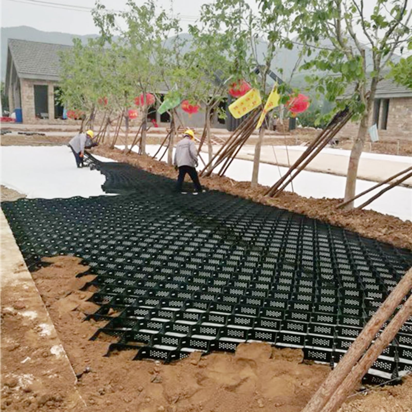 Rastrello per ghiaia profonda da 5,1 cm, strumento professionale di livellamento del terreno per vialetti e giardini, efficiente per terreno e ghiaia per progetti paesaggistici e esterni