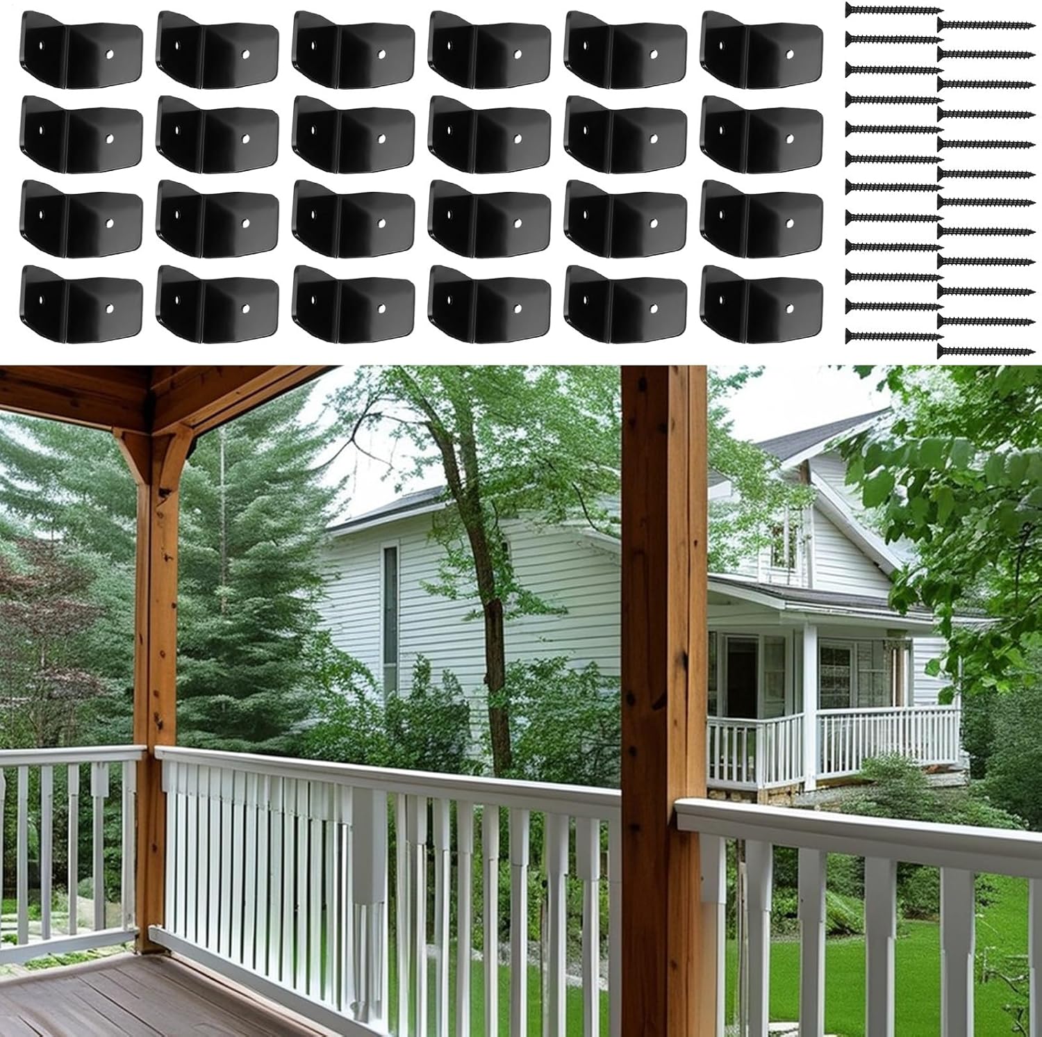 Strong Tie Brackets | Steel Corner Braces Roof Brackets,Heavy Duty Roofing Connectors Wood Joist Hangers Hardware for Ceiling Beam Shed Gazebo Pergola Fence