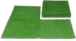 Verdigrass 12x12 Inch Artificial Grass Mat - Realistic Synthetic Turf Tiles with Drainage Holes for Indoor Outdoor Patio Table Decor