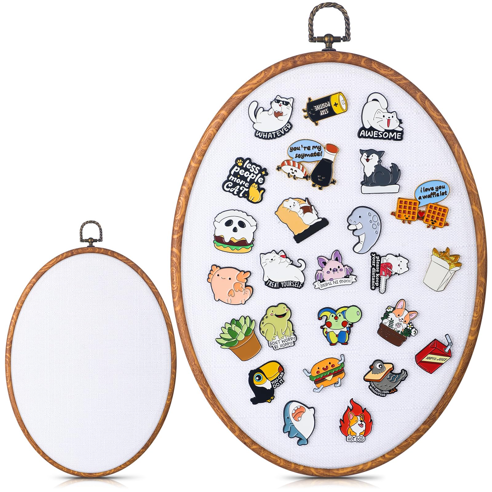 Yalikop Pin Display Board Fabric Enamel Pin Boards, White, 11.4" X 8.6", 1
