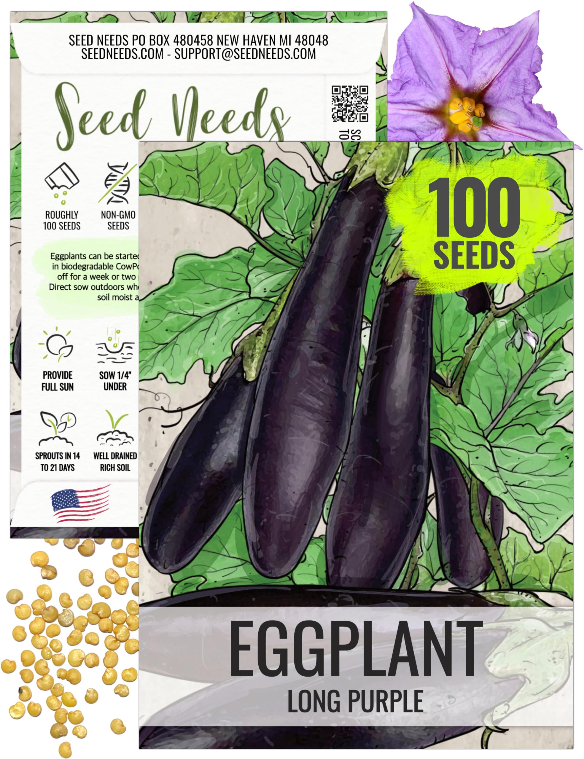 eggplantページ Organic Eggplant Seeds - Organic Long Purple
