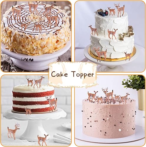 Miniatura 5 de 12 figuras de ciervos de juguete realistas figuras familiares de ciervos del bosque, figuras de animales del bosque, figuras en miniatura de