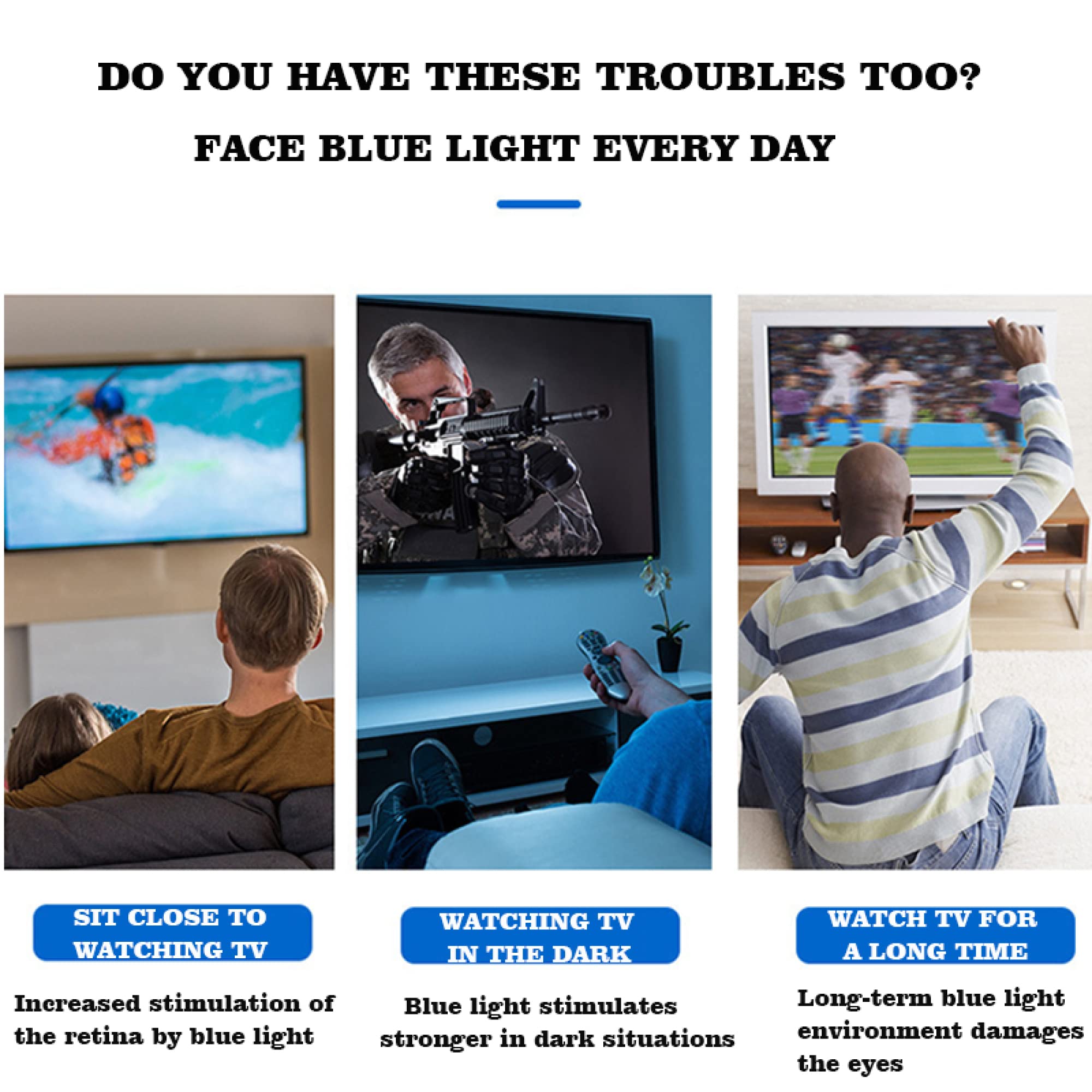 Pellicola protettiva opaca antiriflesso per schermo TV - Filtro monitor anti luce blu - Schermo contro le radiazioni Pannello proteggi i tuoi occhi Adatto per 32-75 pollici per LCD, LED ecc/Clear /
