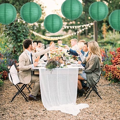 Miniatura 97 de BEISHIDA Faroles de papel redondos amarillos de 12 pulgadas, decorativos, colgantes, asiáticos, chinos, japoneses, lámpara para cumpleaños