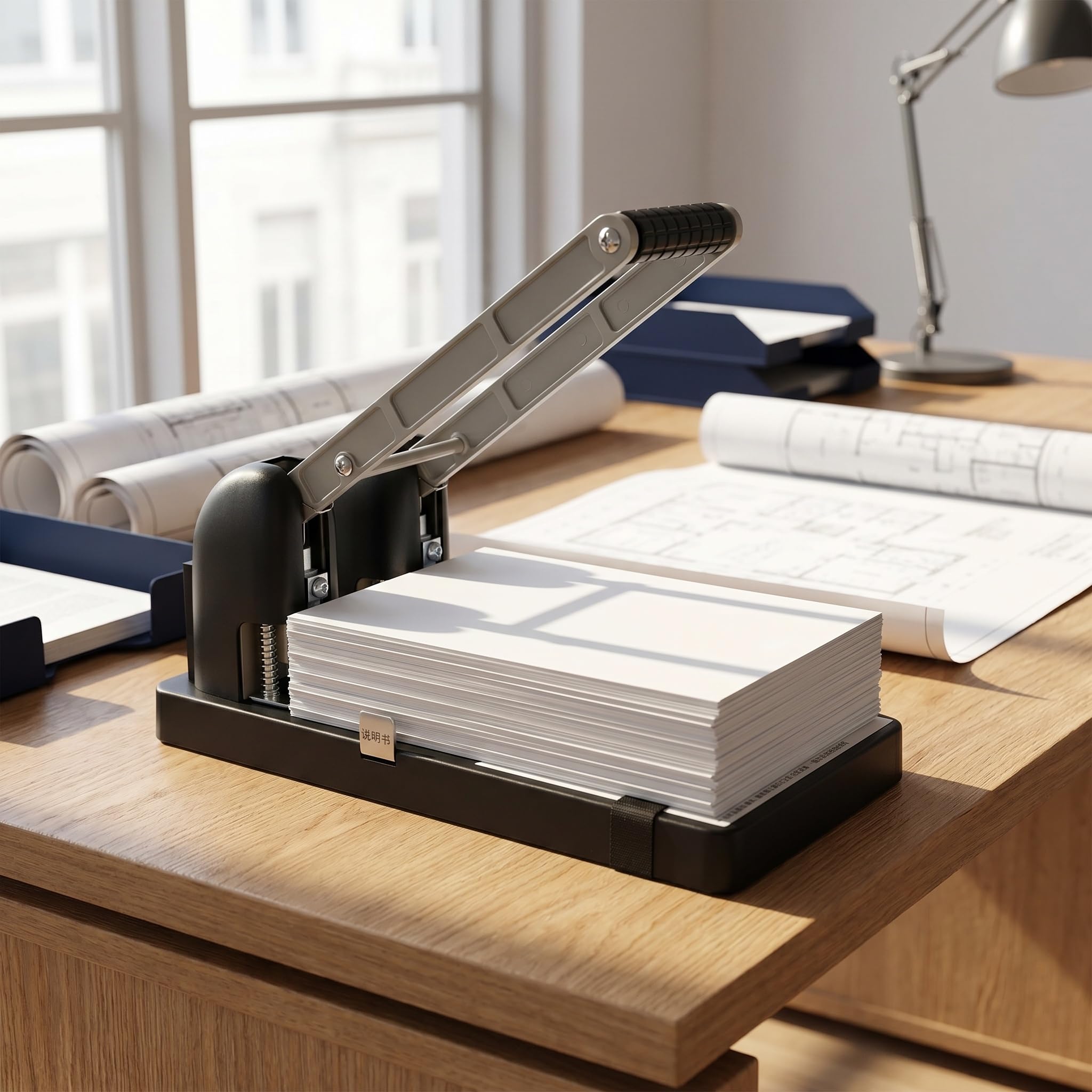 Perforatrice per Carta A 2 Fori per Impieghi Gravosi, capacità di 150 Fogli, Elevata capacità per Forniture per Ufficio E Scuola, Perforatrice Resistente Ed Efficiente