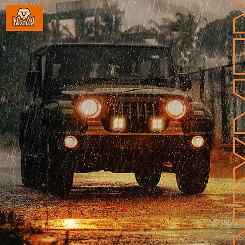 Miniatura 9 de Nilight 2 cápsulas LED ámbar de 3 pulgadas y 15 W, luz de trabajo EMC integrada con ángulo de haz de inundación de 90 para luces todoterreno, luz