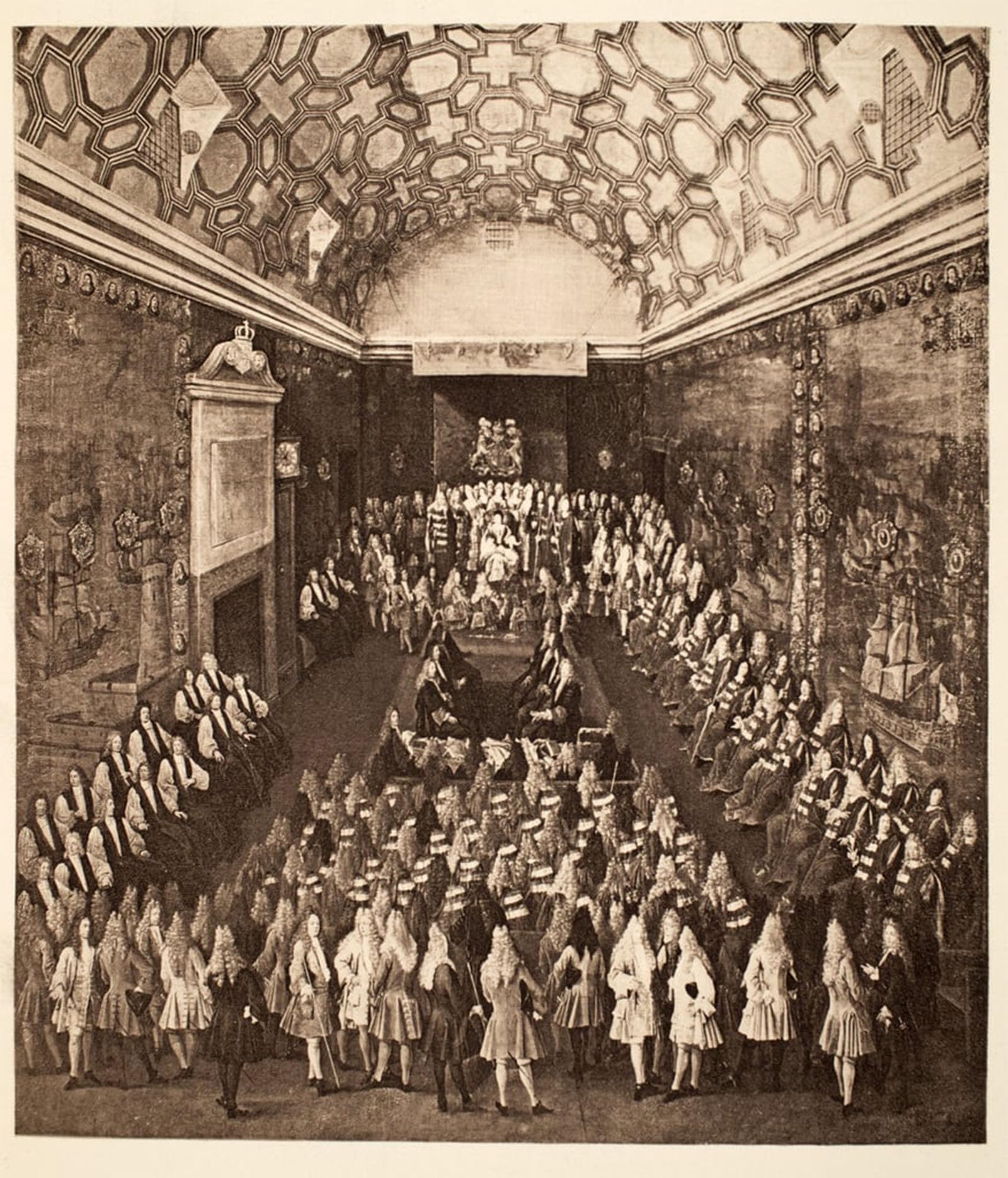 SERENDIPITP Aesthetic Poster Photo Wall Print Retro Picture Queen Anne in the House of Lords by Peter Tillemans Modern Wall Artwork for Home Decor 60x90cm