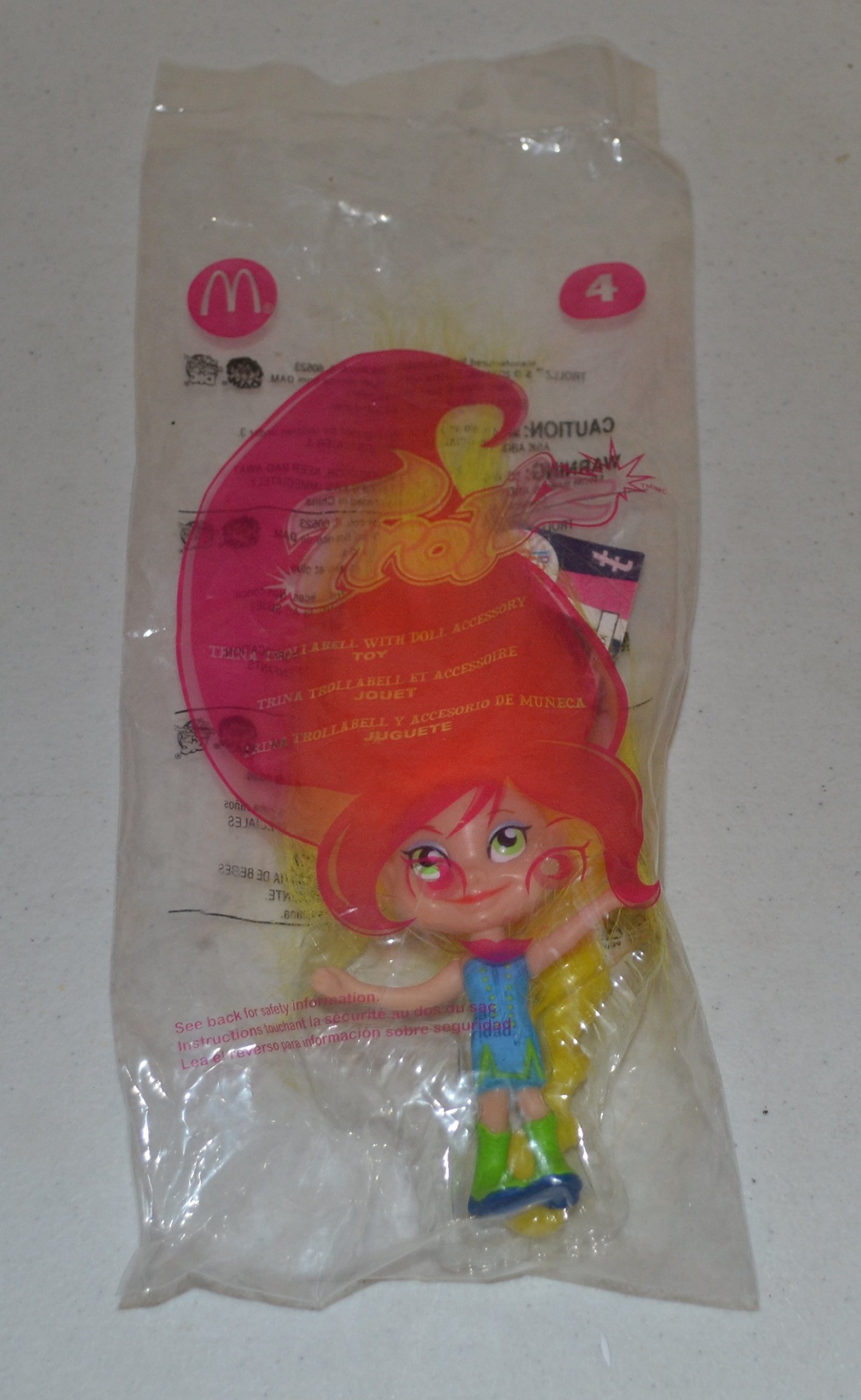 Mcdonalds Trollz Trina Trollabell with Doll Accesory Toy #4 From 2006