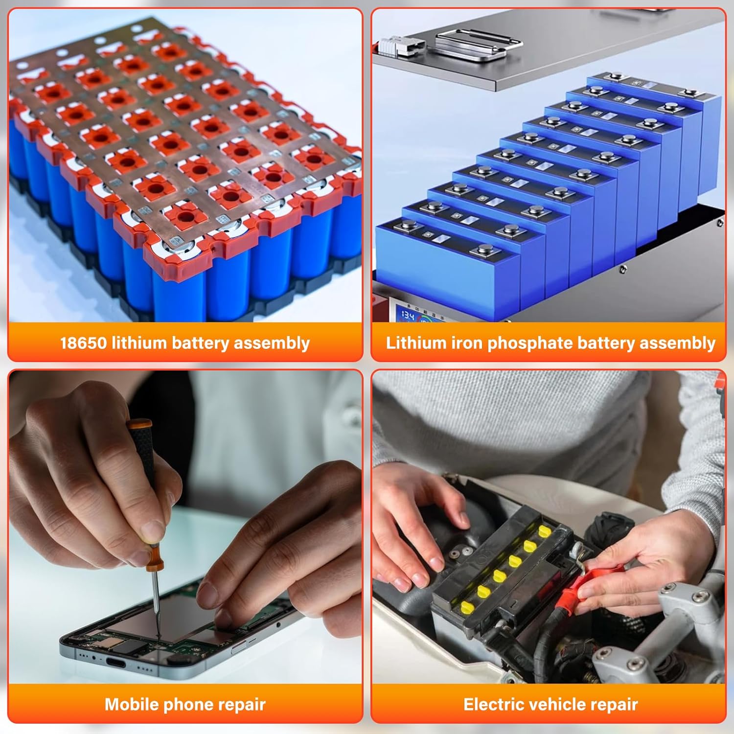 Spot Welder & Power Bank 2-in-1 with LCD Display, FORIOT 5000mAh Battery Rechargeable Spot Welder Multi-level Adjustable Output for 18650 Battery 0.1-0.25mm Nickel Sheets (Stable Stand Included)