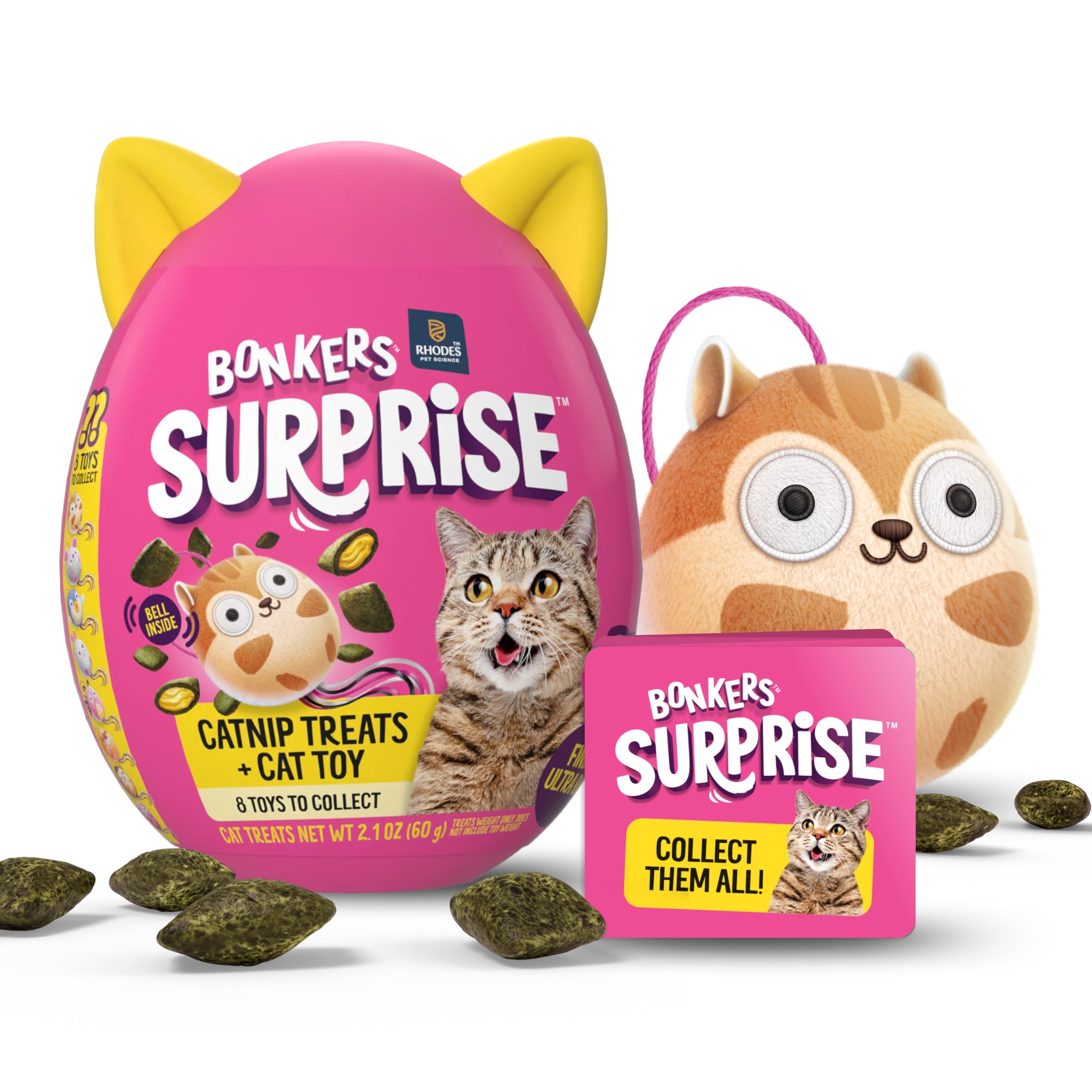 Juguete para Gatos Bonkers Sorpresa Contra el Aburrimiento con Catnip 60g