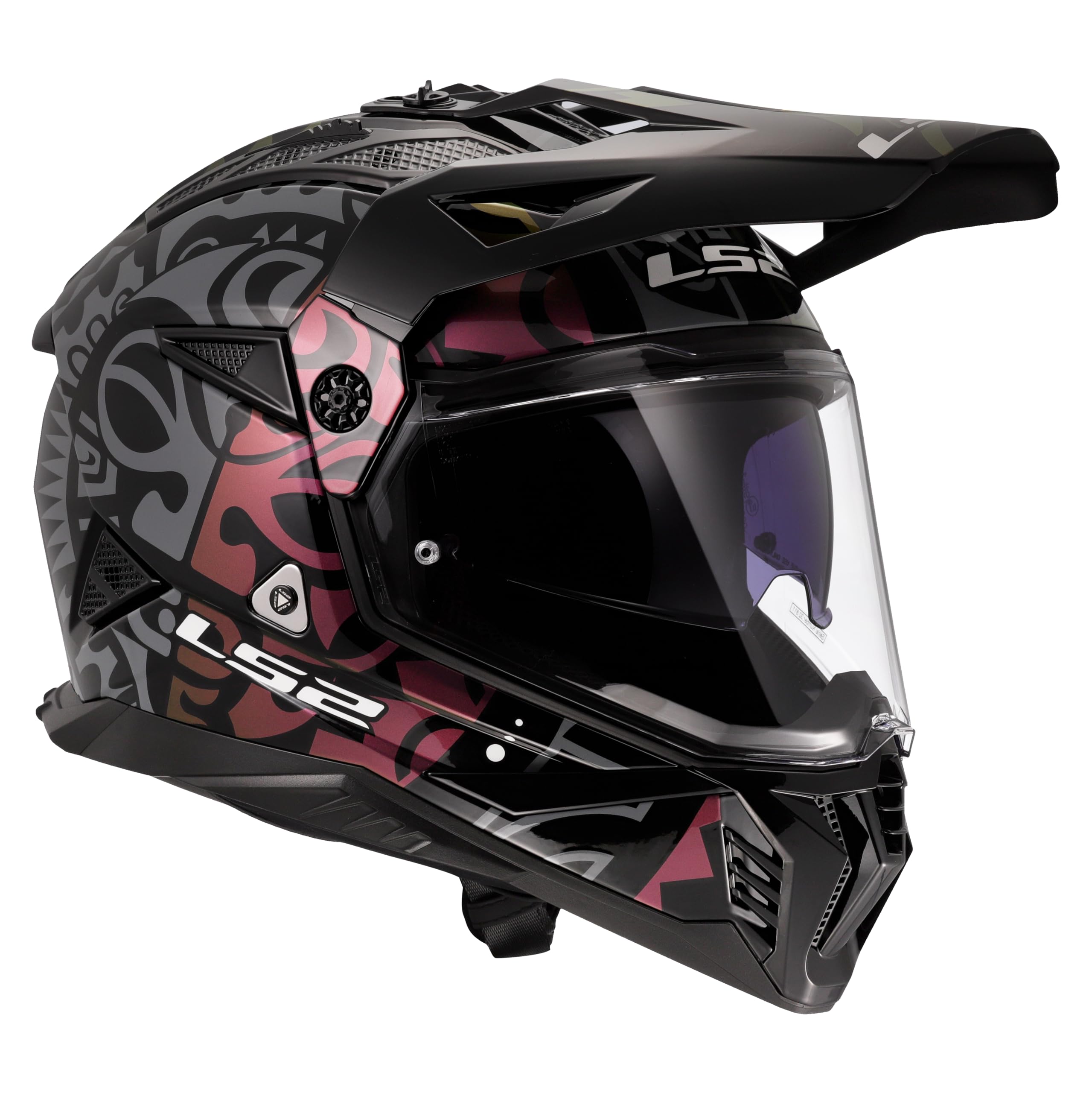 LS2, Casco Moto Cross PIONEER II RANGI Gloss Black, L