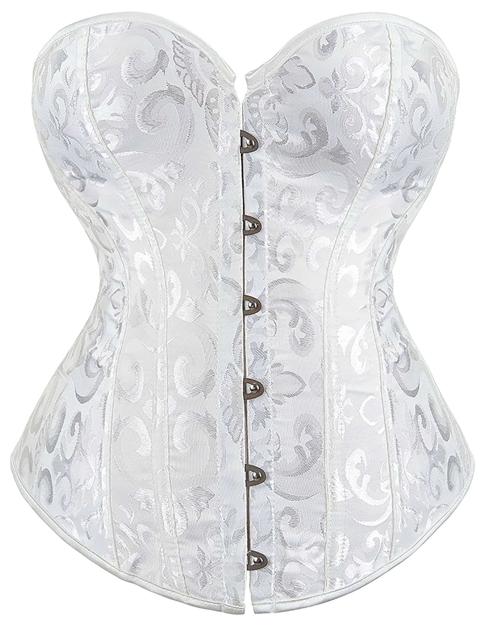 Alivila.Y Fashion Womens Vintage Floral Denim Overbust Corset Bustier Top