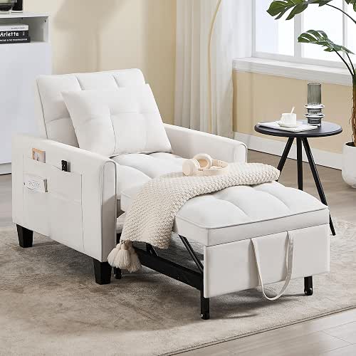 Convertible Sleeper Chair, 3 in 1 Sleeper Chair Bed Pull