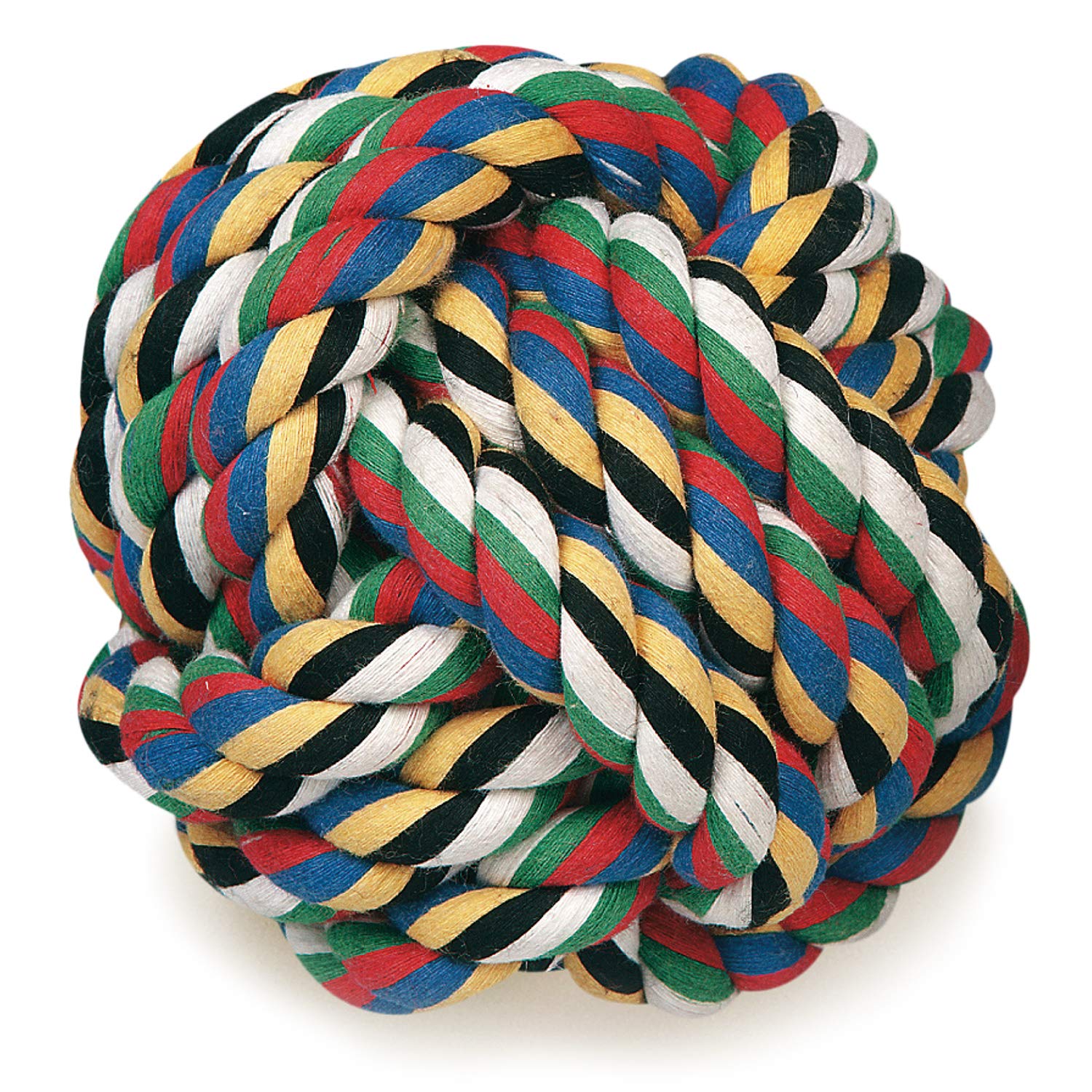 Arquivet Pelota con Nudos para Perros - 10 cm - Pelotas para Perros Grandes - Juguetes para Perros - Mordedor Perro - Juguete de Colores Resistente para el Entretenimiento