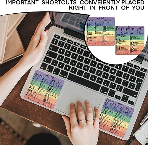 Miniatura 7 de Pegatina de acceso directo para Mac, calcomanía de acceso directo para Mac OS (M1+Intel) + WordExcel, calcomanías de atajos para teclado portátil