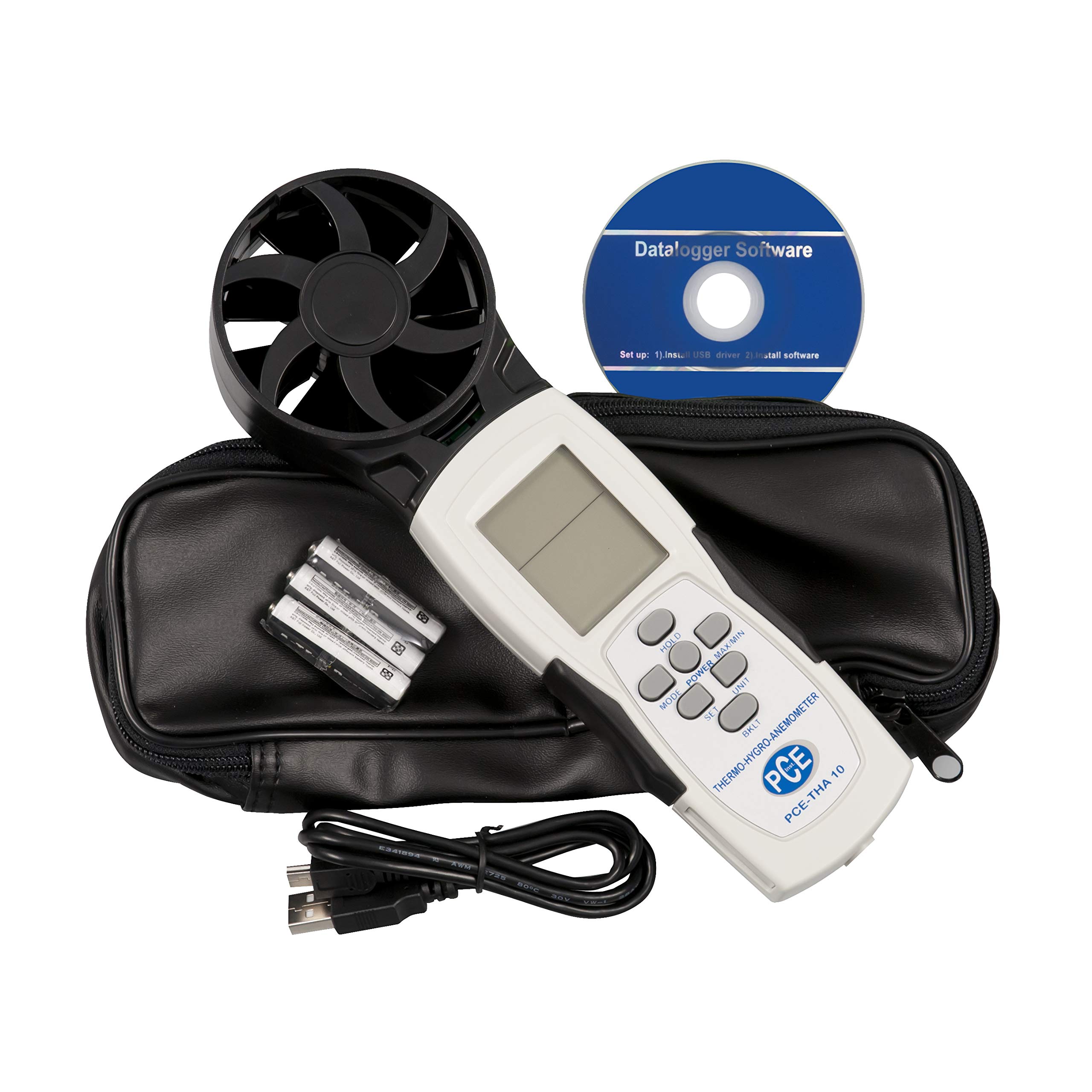 Multifunction Anemometer PCE-THA 10 with USB interface from PCE Instruments