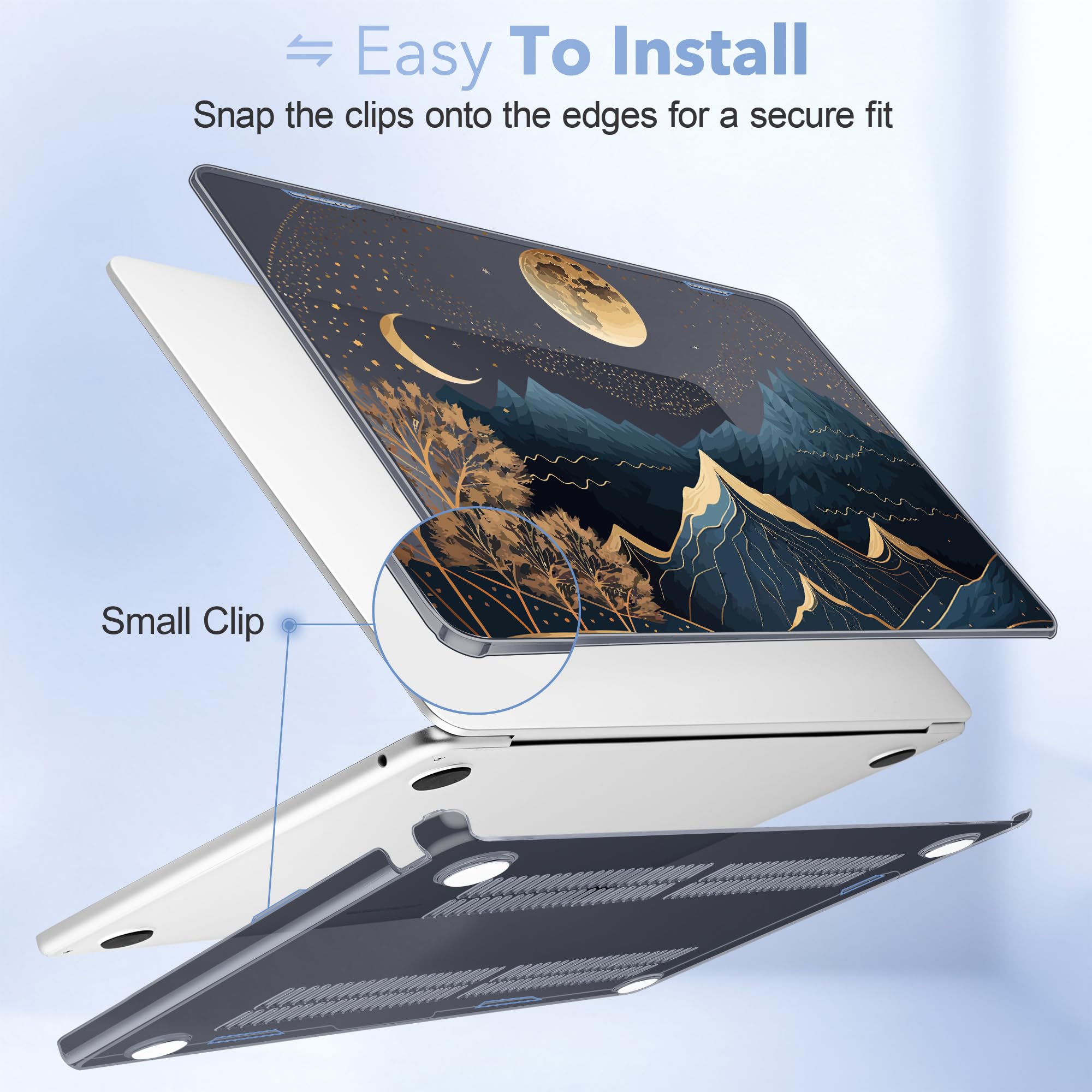 May Chen Compatible con MacBook Air de 13.6 pulgadas 2024 2023 2022 modelo A3113 M3 A2681 M2 Chip, carcasa rígida de plástico para MacBook Air de 13.6 pulgadas con pantalla Retina líquida, tradicional