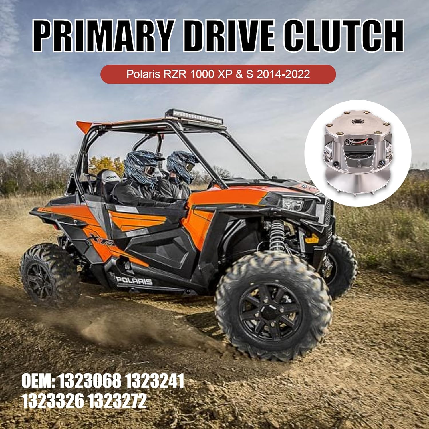 Primary Drive Clutch for Polaris RZR 1000 XP & S 2014-2022 OEM: 1323068 1323241 1323326 1323272