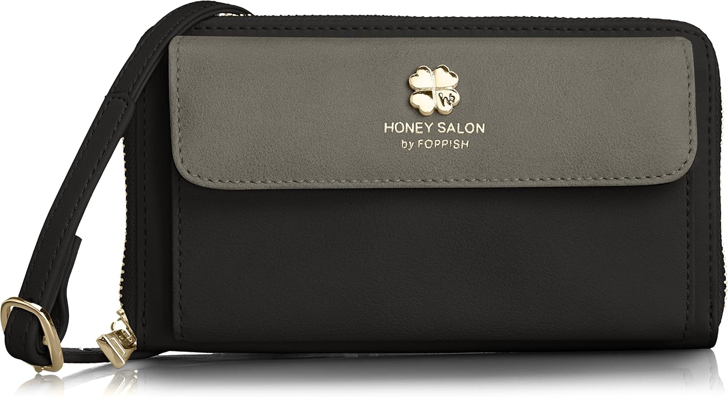 受注生産品 ハニーサロンバイフォピッシュ エナメルリボンスマホウォレット Fhb 0917 ブラック その他財布 Raffles Mn