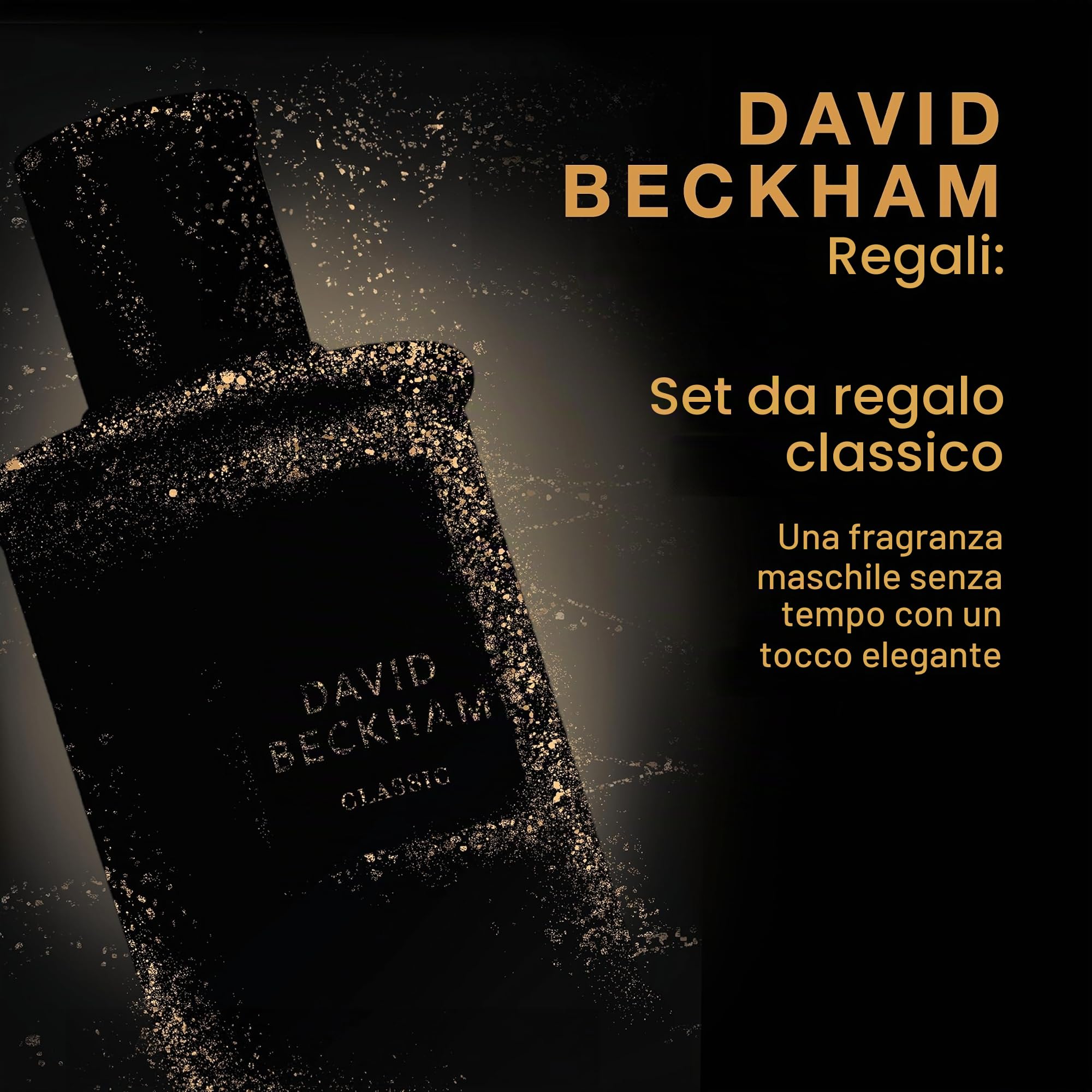 David Beckham Confezione Regalo Classic, Eau de Toilette 50ml e Gel Doccia 200ml, Fragranza Legnosa, Fresca, Ambrata per Lui