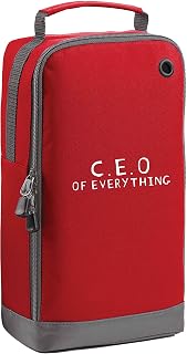 Flox Creative Red Sports Shoe Bag C.E.O Of Everything Horizontal Print