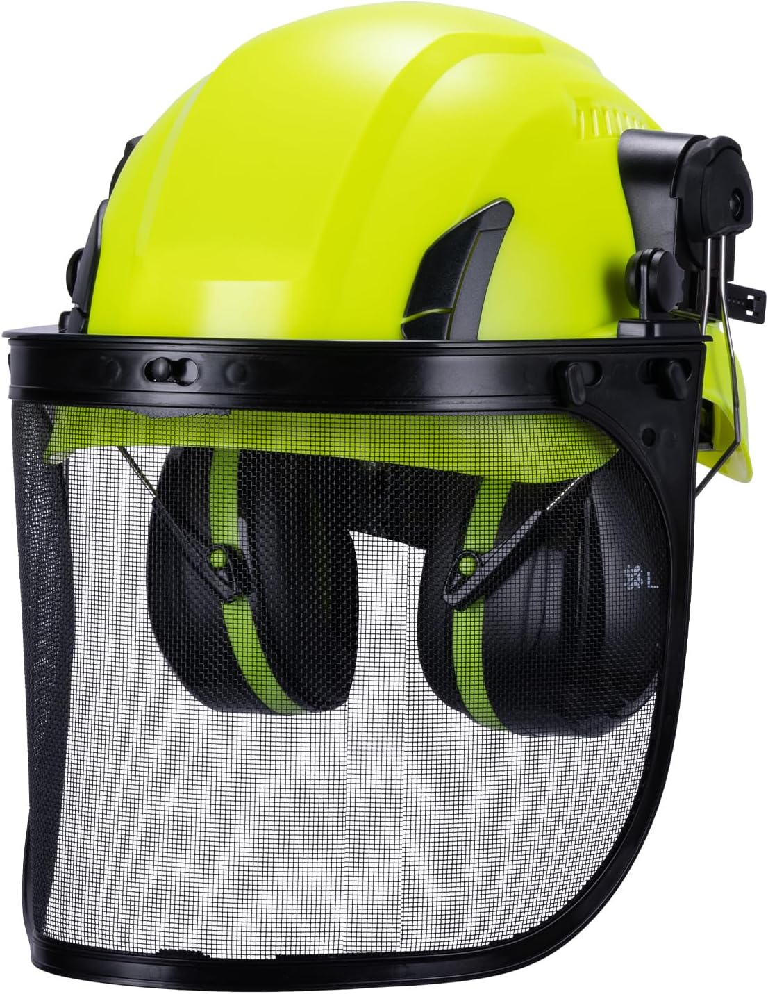 Land Helmets EcoPro Forestry Kit - ANSI Z89.1 Type I Class C Vented - Forestry Helmet Kit with Faceshield & Earmuffs - 3 in 1 Helmet Kit - Ideal for Arborists