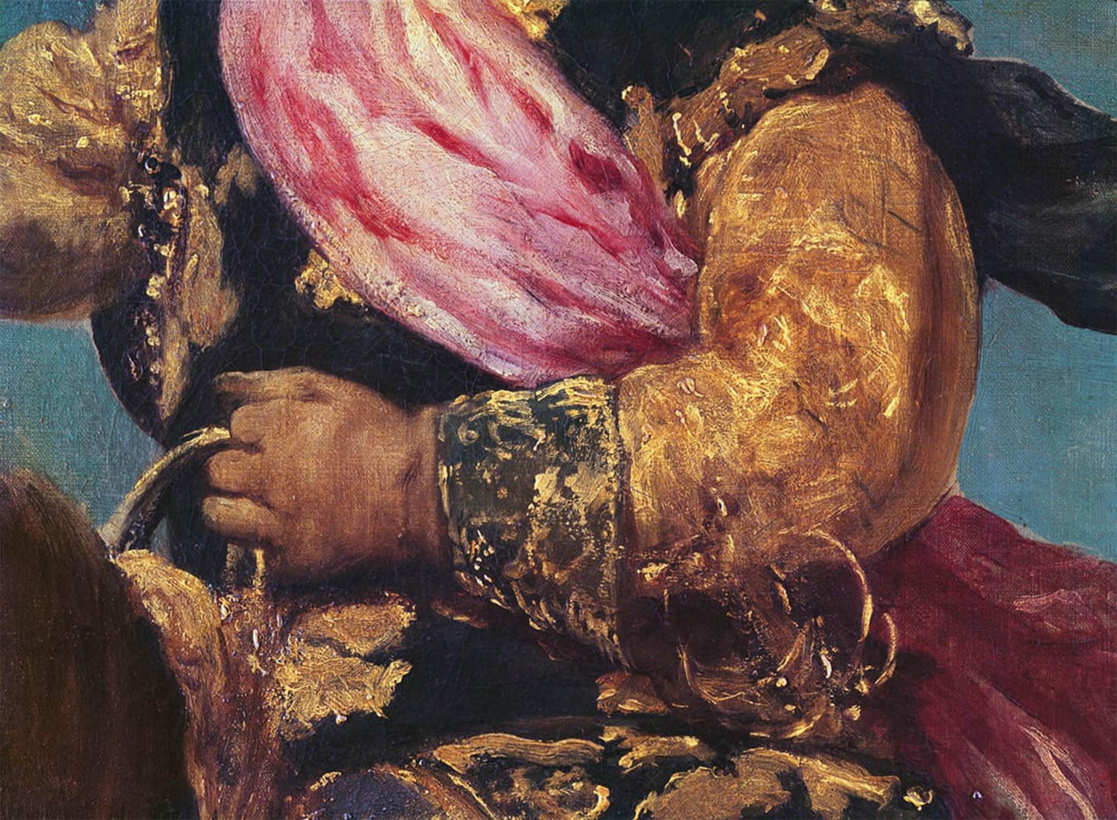 ARTXLXXBN Famous Painting Canvas Artwork Graffiti Print Detail Ofbalthasar Carlos on Horseback by Diego Velázquez Portrait Canvas Image for Home Decor 60x90cm