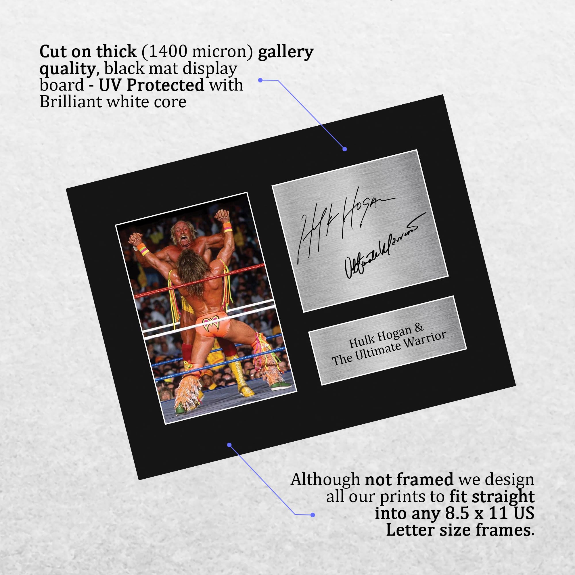 HWC Trading Hulk Hogan & The Ultimate Warrior Gifts Printed Signed