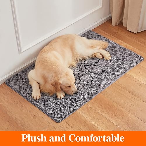 Miniatura 9 de Lifewit Tapete de felpilla para interiores, atrapa el barro y el agua, tapetes antideslizantes de perfil bajo para zapatos fangosos o patas de