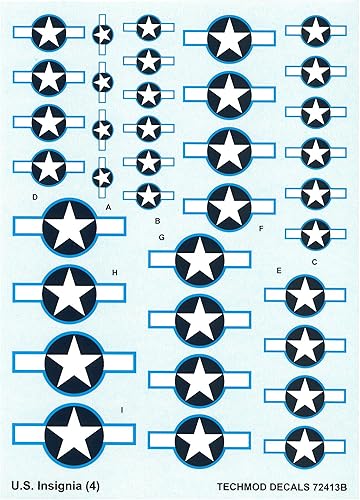 Miniatura 2 de Techmod 72413 172 U.S. Aircraft Insignia Wet Decal Julio 1943 - Enero 1947 (3)