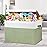 Large Toy Storage Box with Lid, Sturdy Toys Storage Chest Bin Organizer Basket with Dividers for Kids, Boys, Girls, Nursery, Closet, Bedroom, Playroom 26x17 x17 (Green and White)