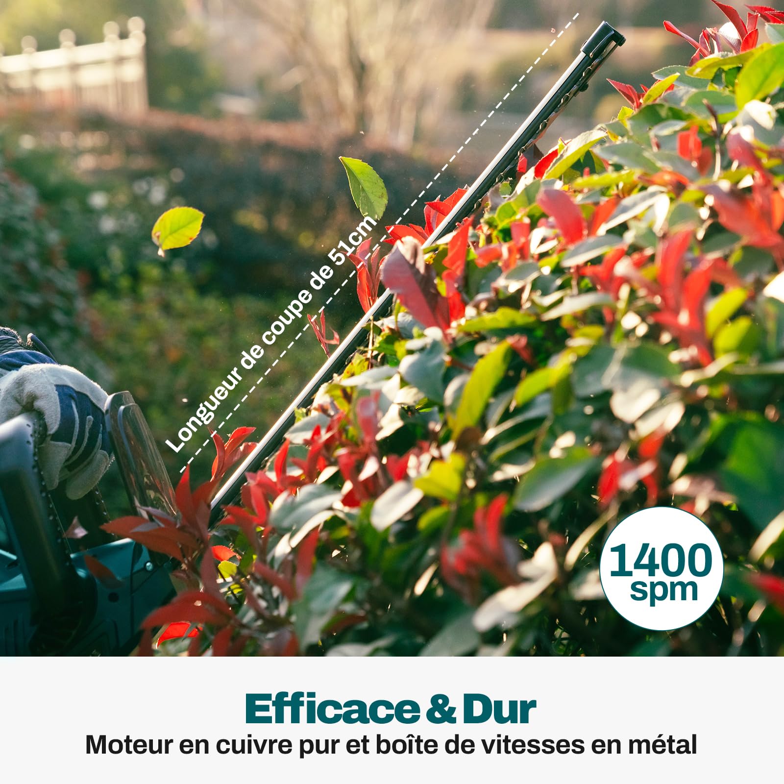 Taille-Haie sans Fil 51 cm, 16 mm, pour Makita 18V(sans Batterie)