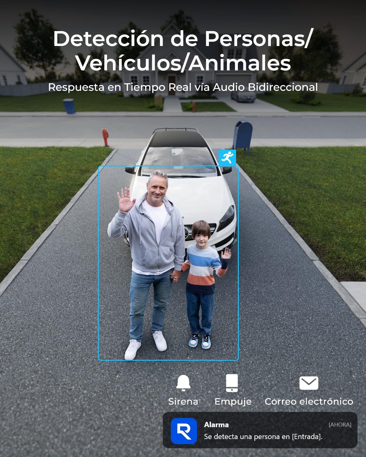Reolink Cámara Duo 3 PoE: Doble Lente UHD de 16MP, panorámica 180°, Seguimiento de Movimiento, visión Nocturna a Color, detección de Personas/vehículos/Animales, Audio bidireccional, grabación 24/7