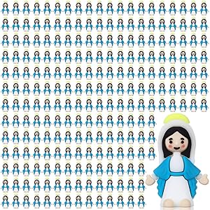 50 Pack Little Virgin Mary Figurines Bulk Mini Vir