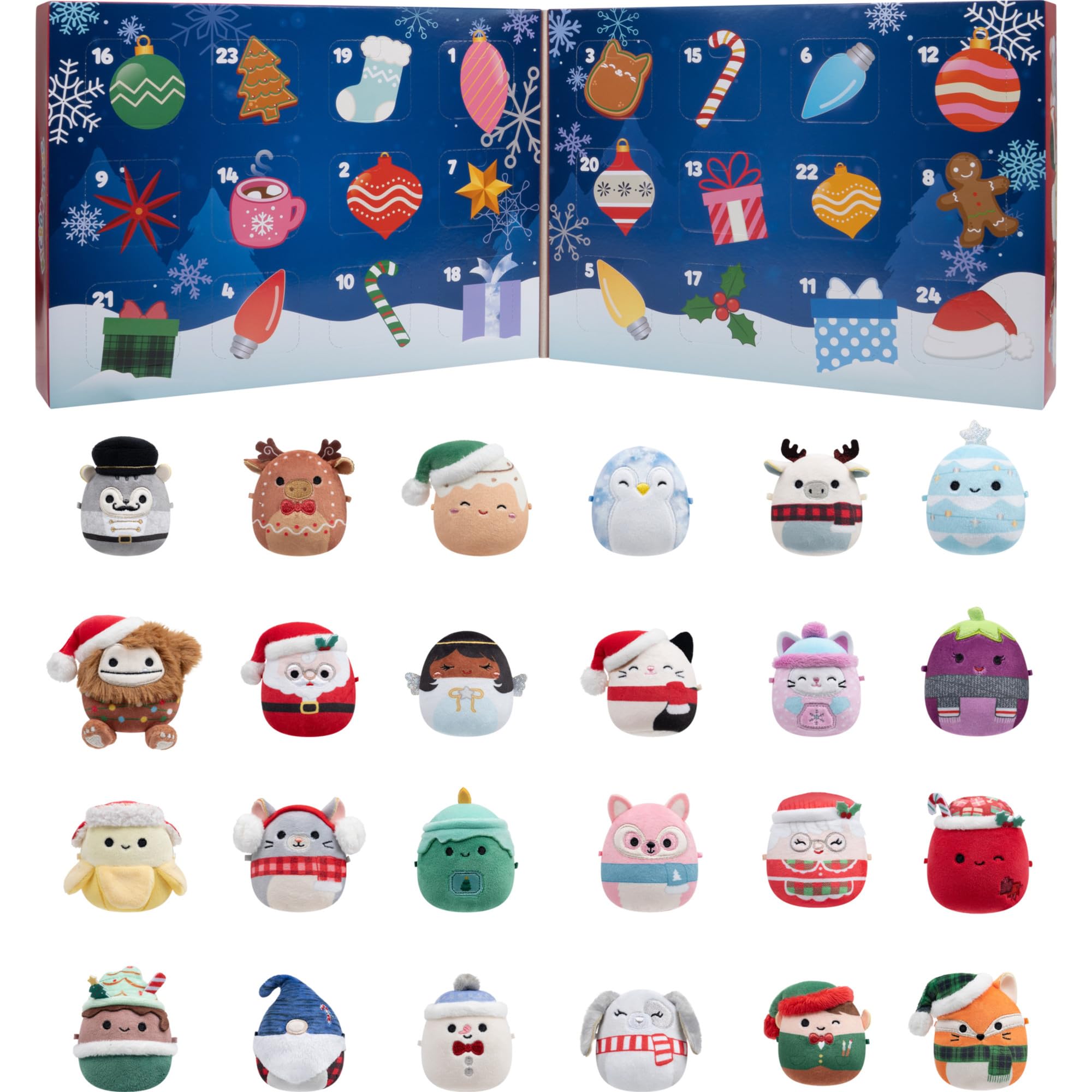 Squishmallows Original 24-Day Micromallows Holiday Plush Advent Calendar