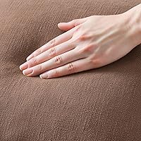 Vista 2 de MIULEE Decorative Throw Pillow Covers Neutral Linen Fringe Throw Pillows Set of 2 Dark Coffee Boho Farmhouse Cushion Covers with Tassels for Couch